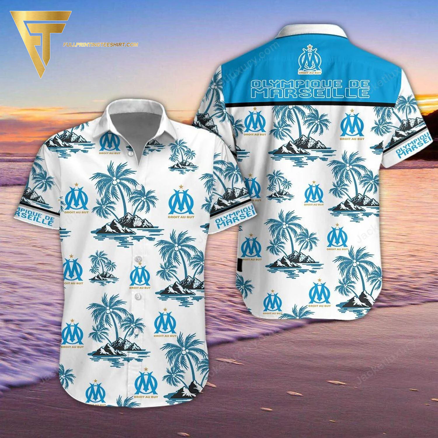 Olympique de Marseille Sport Team Summer Hawaiian Shirt