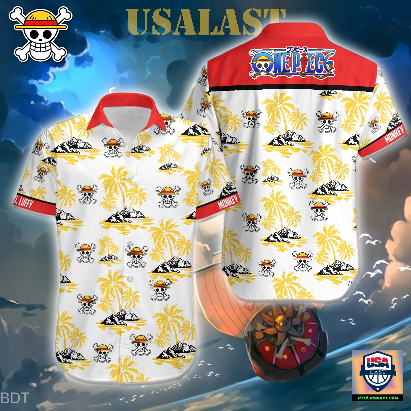 One Piece Monkey D.Luffy Chibi Hawaiian Shirt