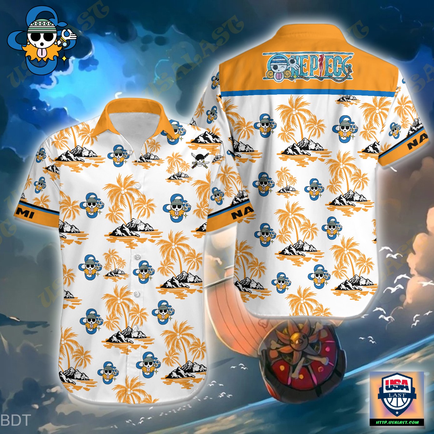 One Piece Monkey D.Luffy Chibi Hawaiian Shirt