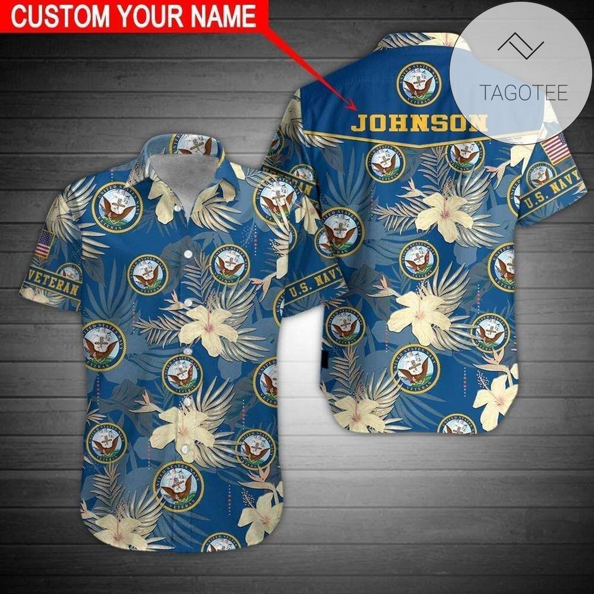 Order Custom Name Us Marine Corps Red Hibiscus 2022 Authentic Hawaiian Shirts