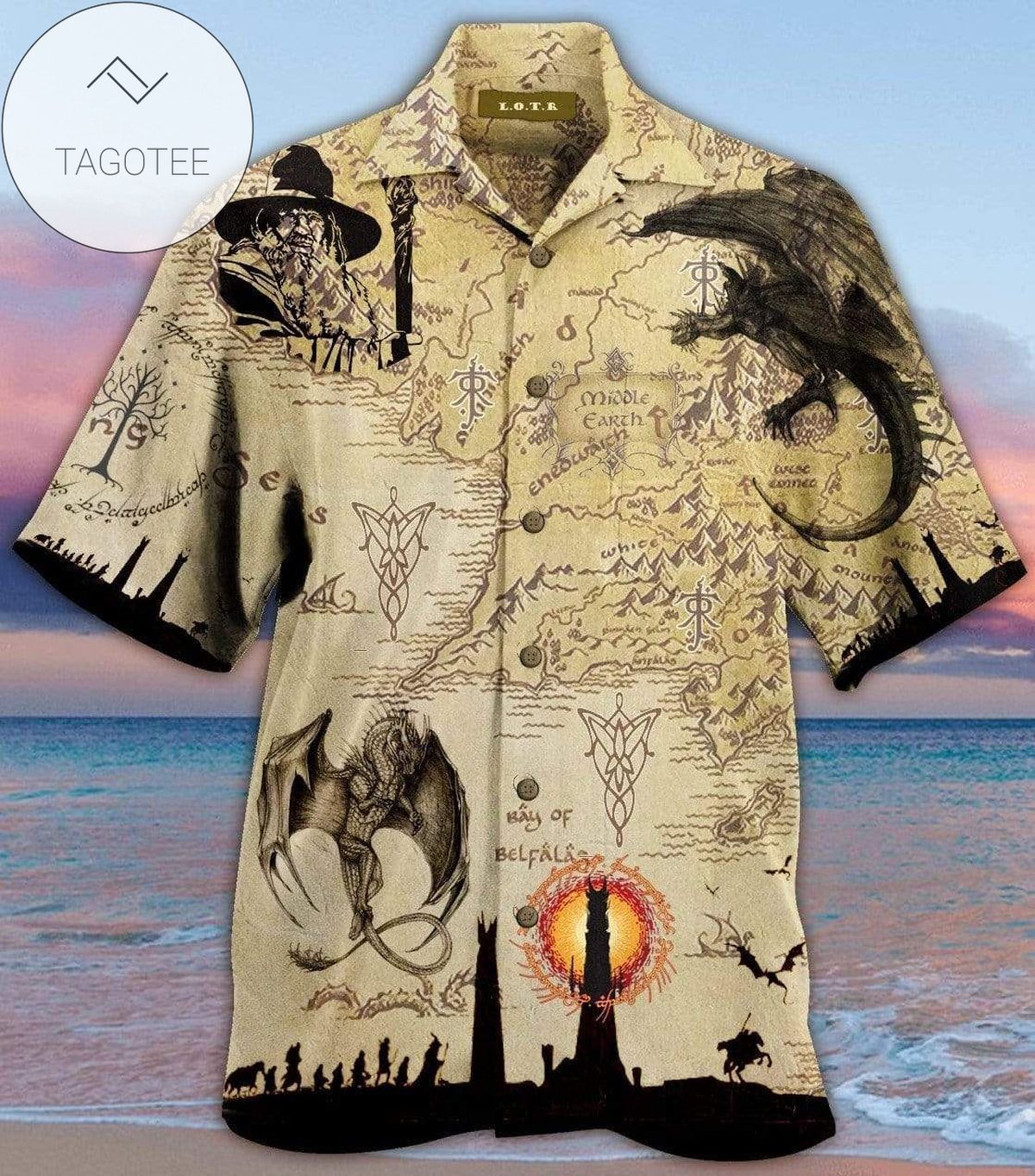 Order Dragon With Books Vintage Hawaiian Shirts