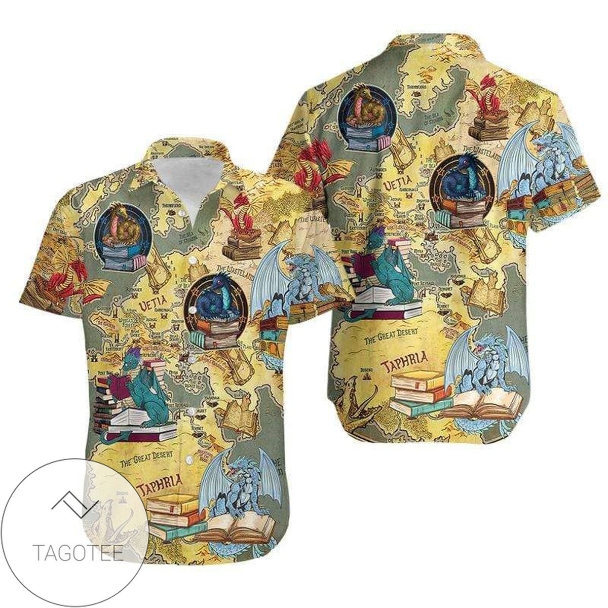 Order Dragon Land Vintage Map Authentic Hawaiian Shirt 2022s