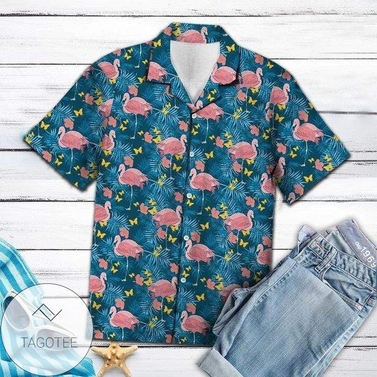 Order Flamingos Casual Blue Funky 2022 Authentic Hawaiian Shirts