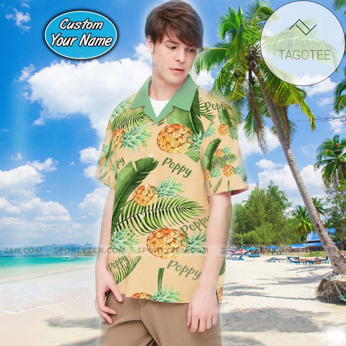 Order Funny Unisex Custom Tropical Hawaiian Shirts 3d 177l