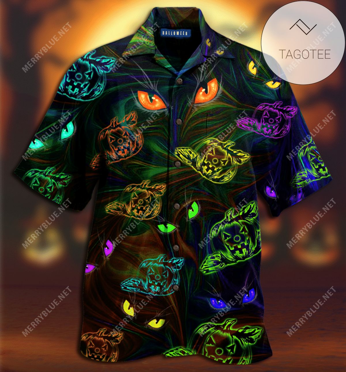 Order Green Color Splash Skulls Hawaiian Shirt