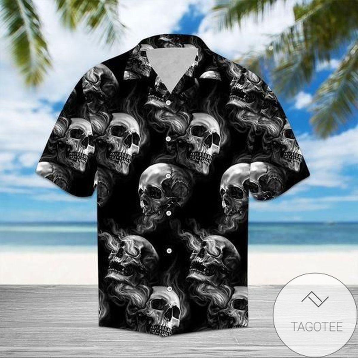 Order Hawaiian Aloha Shirts Skull Pineapple Tropical 1708v