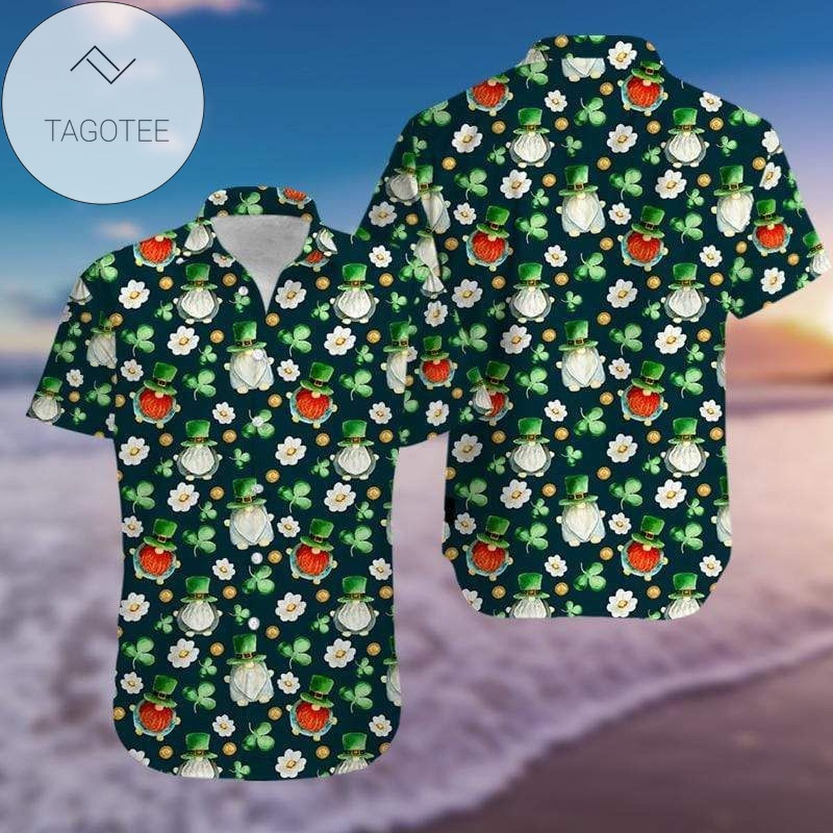 Order Hawaiian Aloha Shirts St Patricks Day Irish Clover Leaf