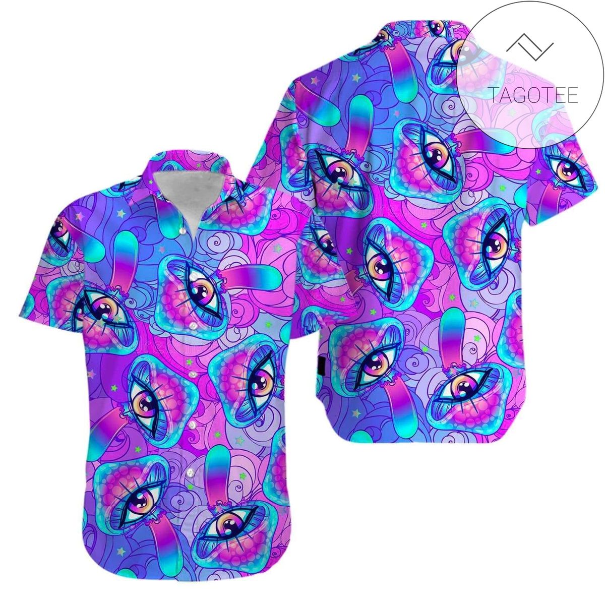 Order Hippie Mushroom Neon Light 2022 Authentic Hawaiian Shirts H