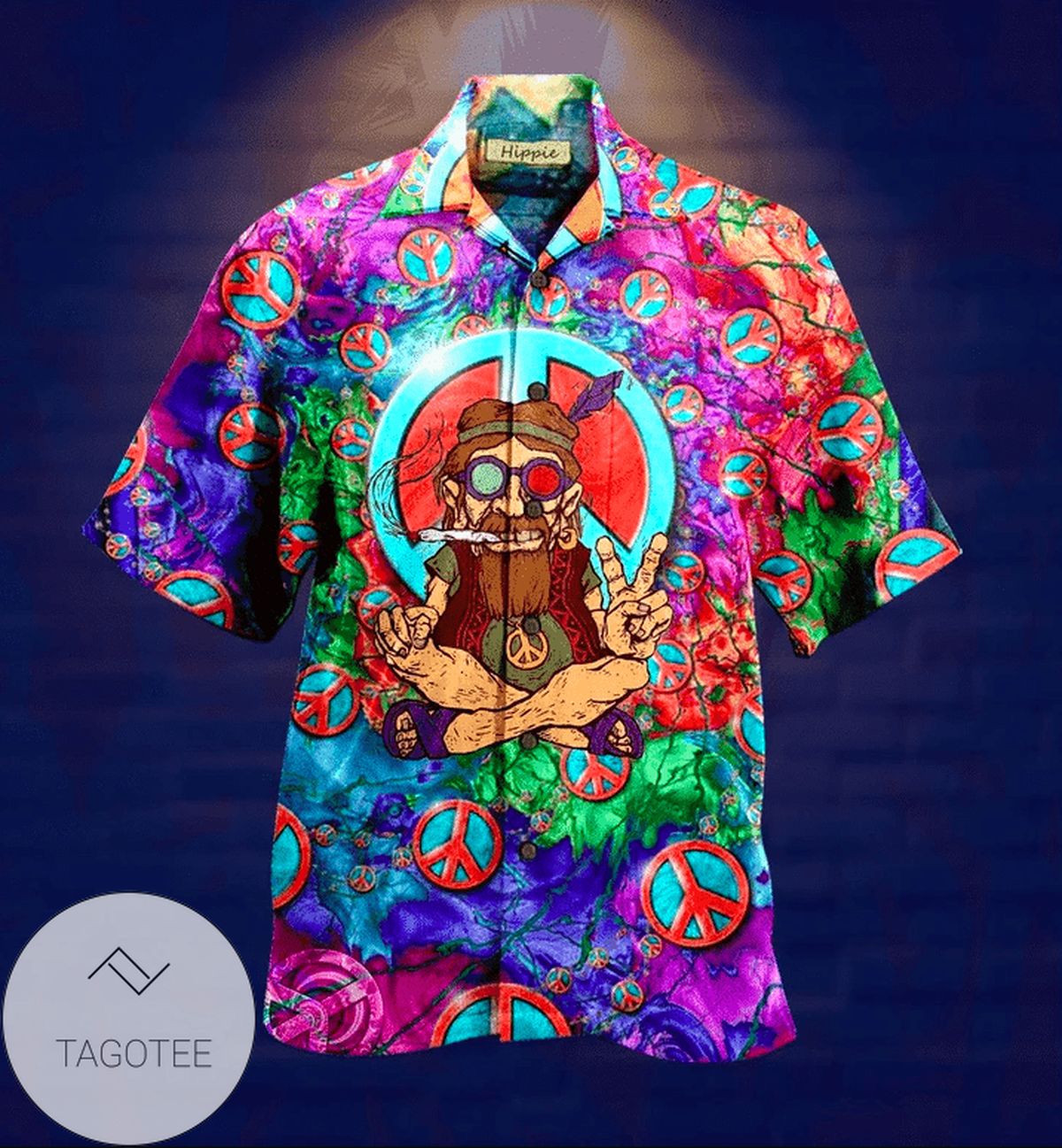 Order Hippie Neon Mushrooms Psychedelic Hallucination 2022 Authentic Hawaiian Shirts V