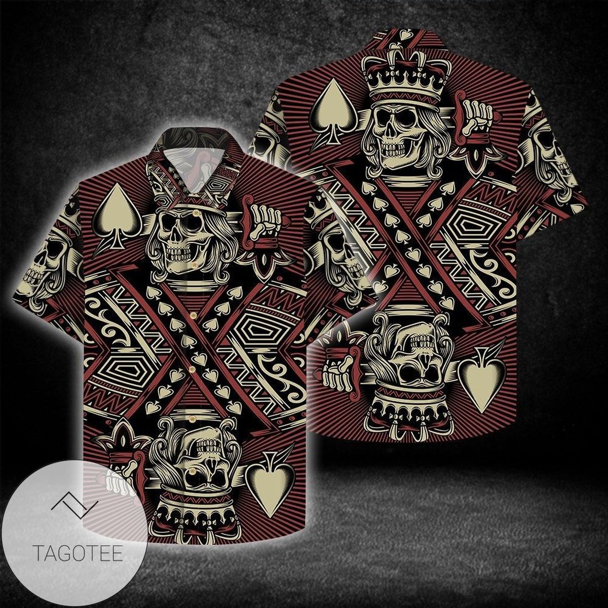 Order Skull Land Of The Free Unisex Hawaiian Aloha Shirts V