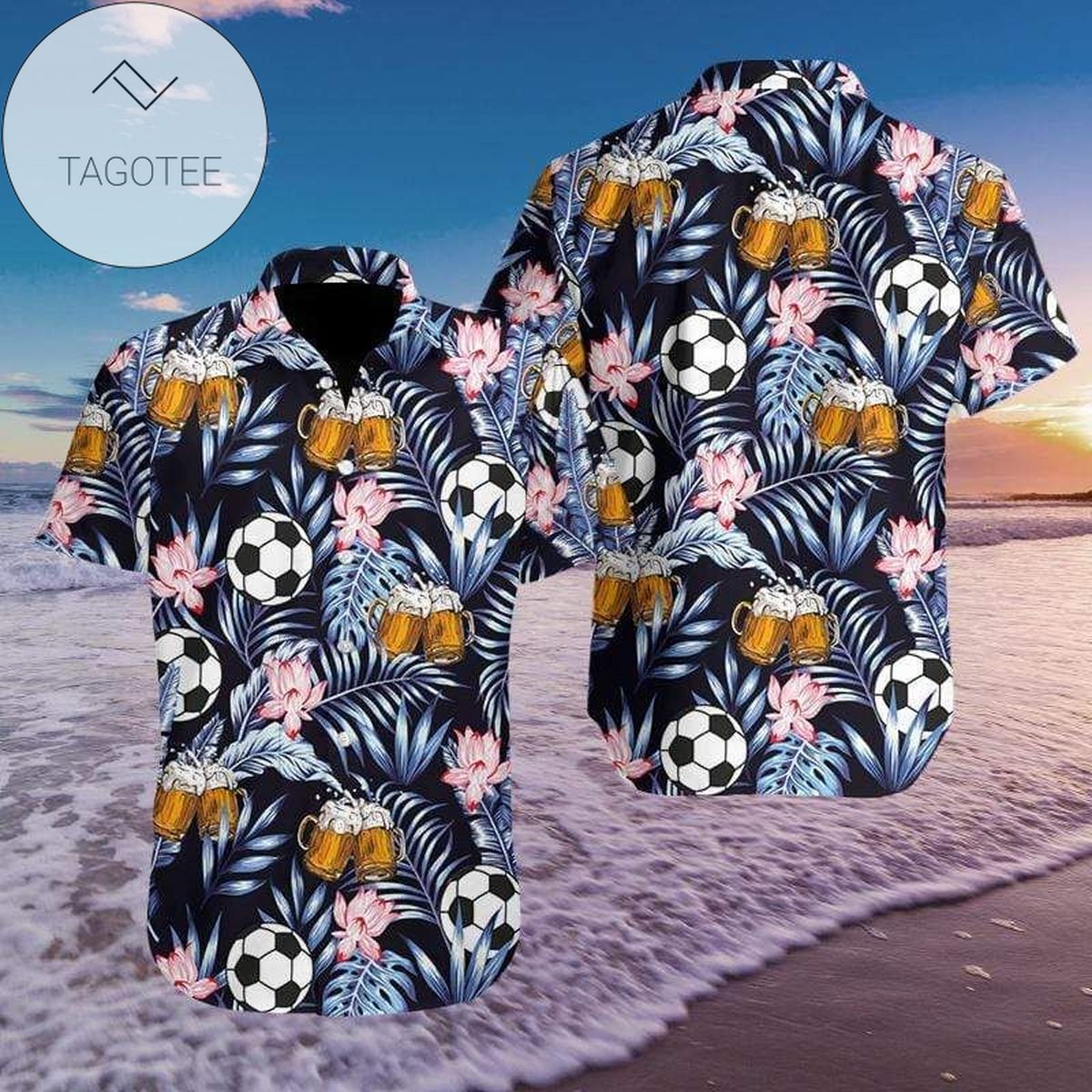 Order Soccer Surfing Summer Hibiscus Hawaiian Aloha Shirts Fantastic 99h