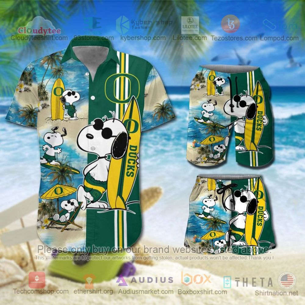 Oregon Ducks Tommy Bahama Coconut Point Playa Flora IslandZone Green Hawaiian Shirt