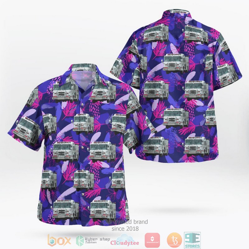 Oregon Wisconsin Oregon Area Fire-EMS District Aloha Shirt