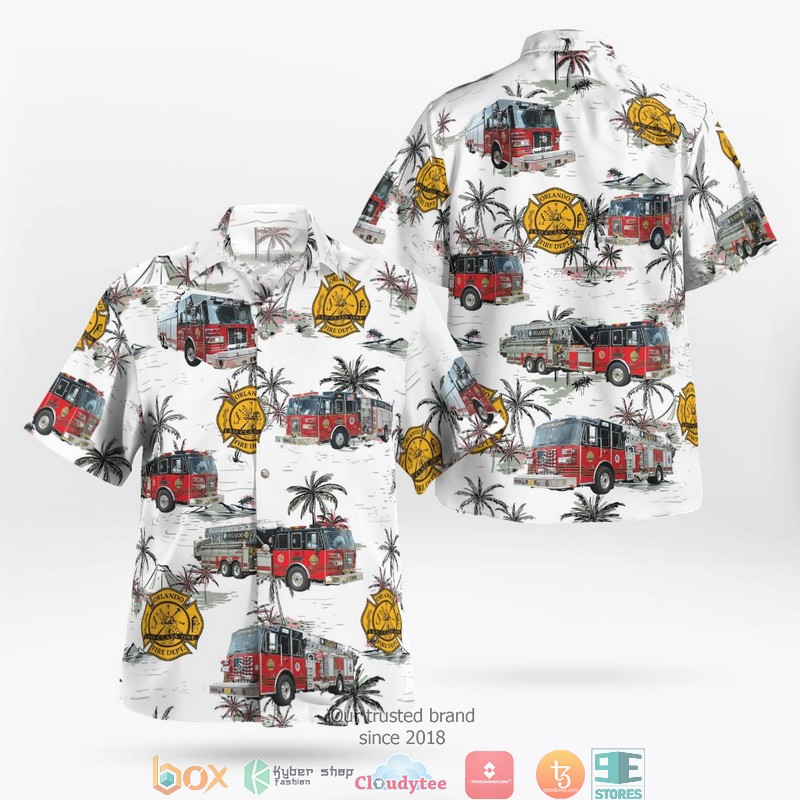 Orlando Florida Orlando Fire Department Hawaiian Shirt