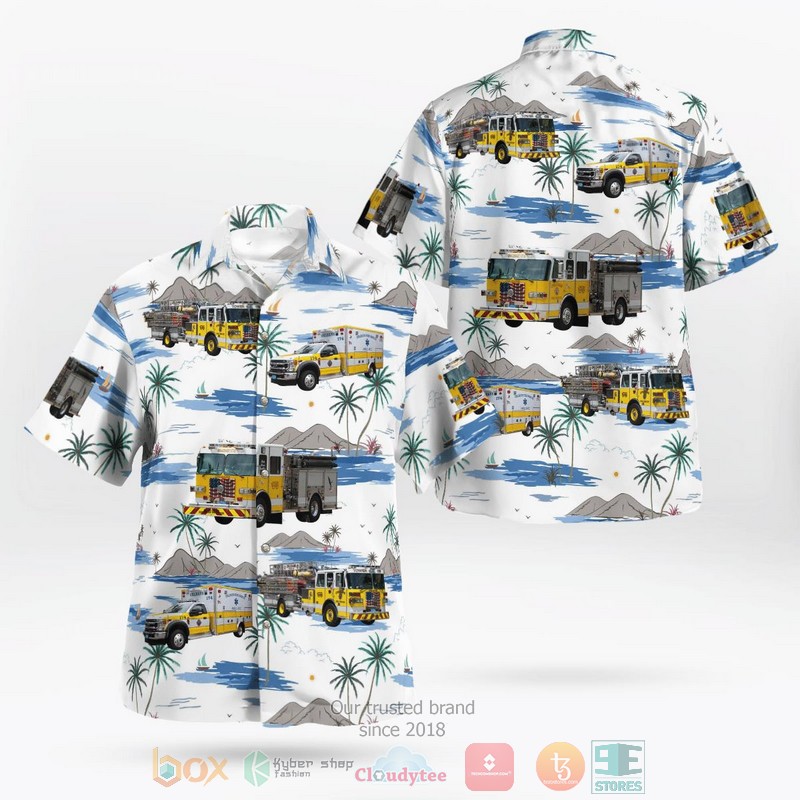 Ottawa Paramedic Service Ontario Canada Fleet Hawaiian Shirt