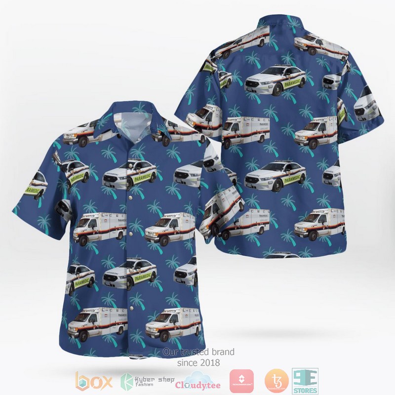 Outagamie County Wisconsin Sheriff’s Department Ford Police Interceptor Utility Hawaiian Shirt