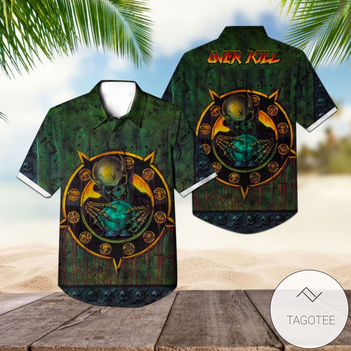 Overkill Feel The Fire Album Cover Hawaiian Shirt