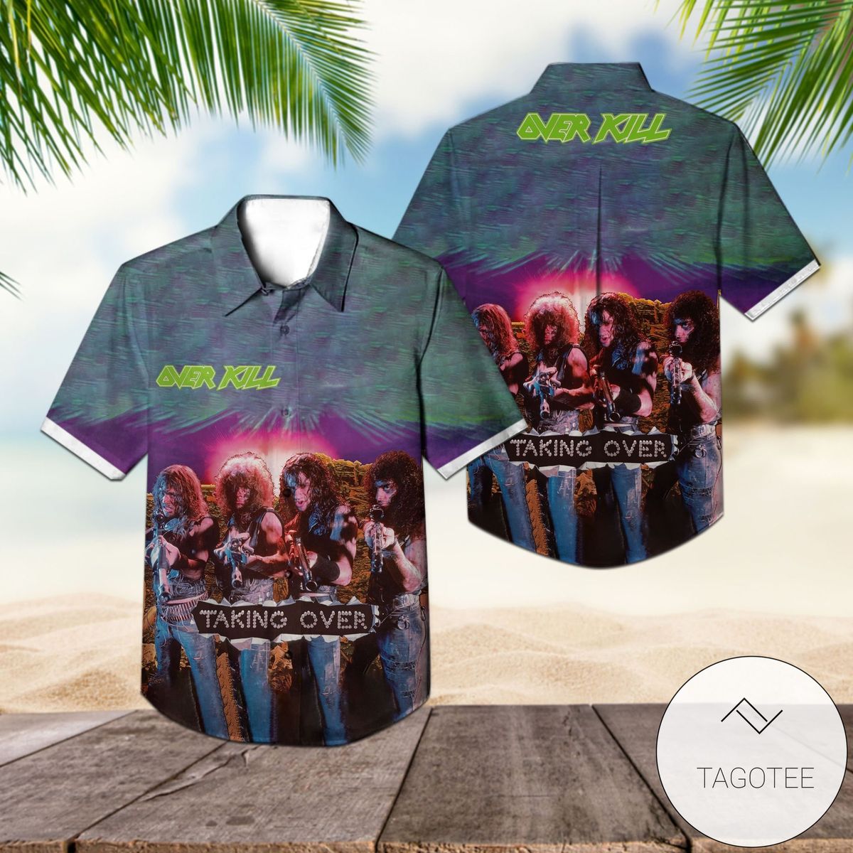 Overkill The Electric Age Album Cover Hawaiian Shirt