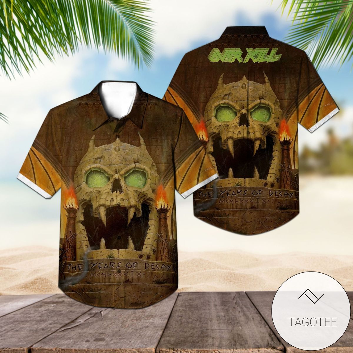 Overkill The Electric Age Album Cover Hawaiian Shirt