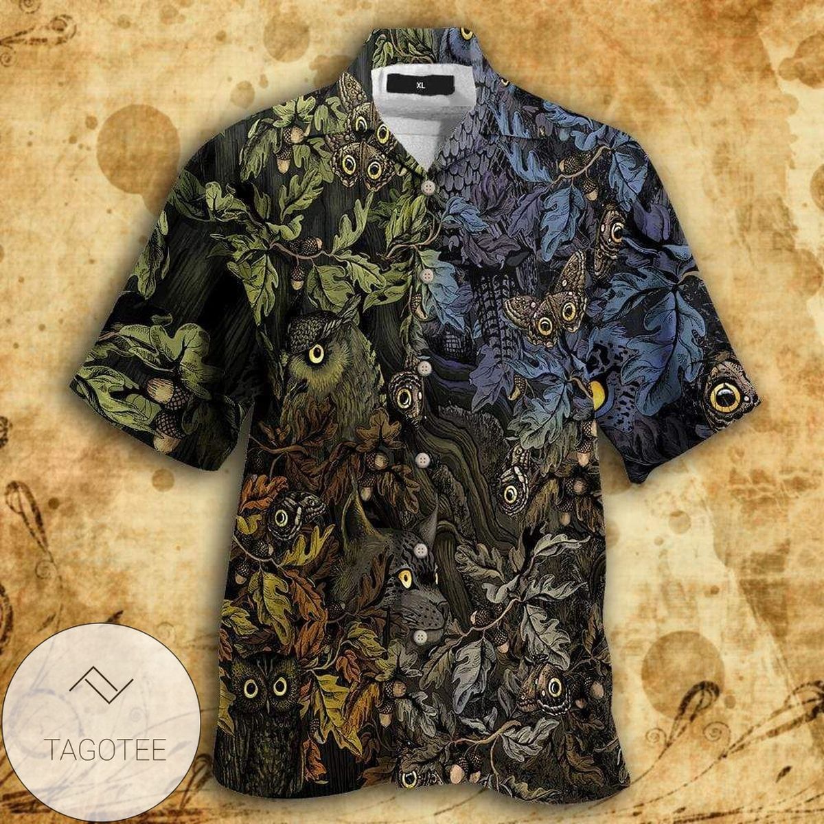 Owl Green Tropical Leaves Hawaiian Shirt Summer Button Up Shirt For Men Latest Shirt 2020