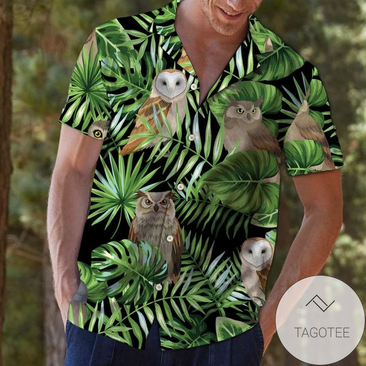 Owl Forest Goa Vintage Hawaiian Aloha Shirts