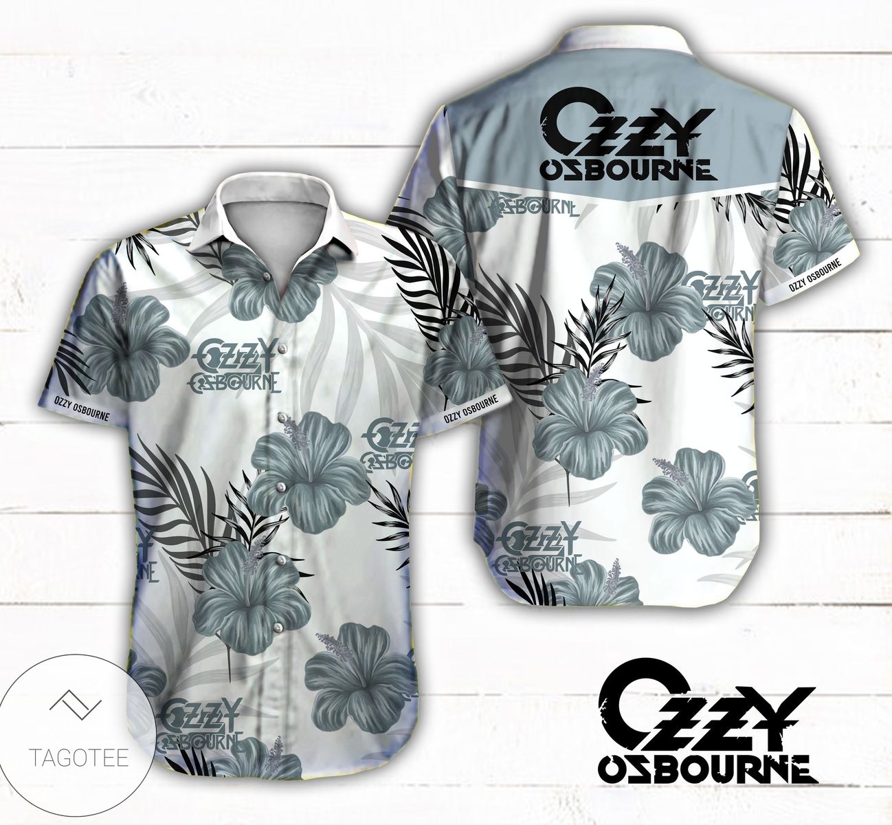 Ozzy Osbourne Floral Hawaiian Shirt