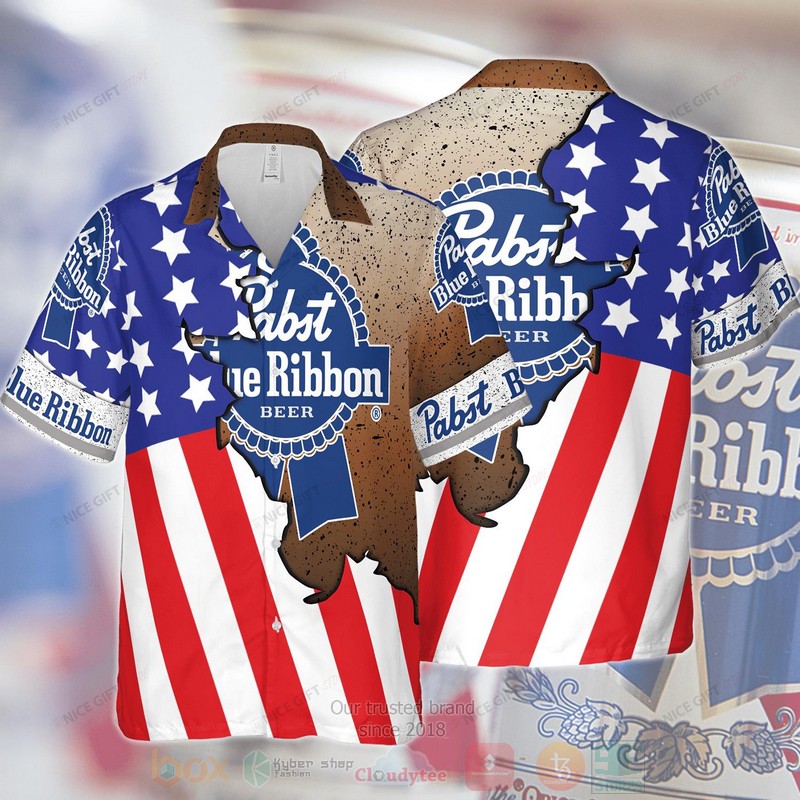 Pabst Blue Ribbon 3D Hawaiian Shirt