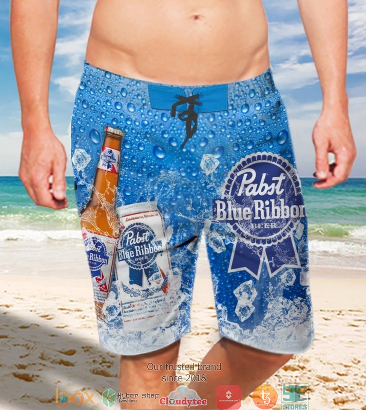 Pabst Blue Ribbon Cold Beer Beach Short