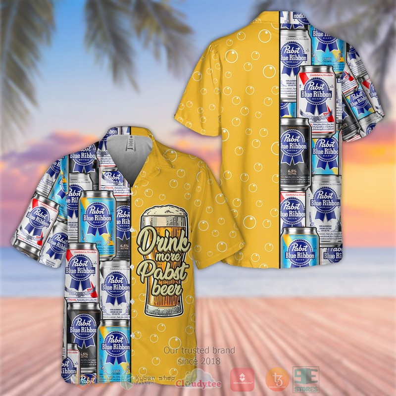 Pabst Blue Ribbon Hawaiian Beach Short