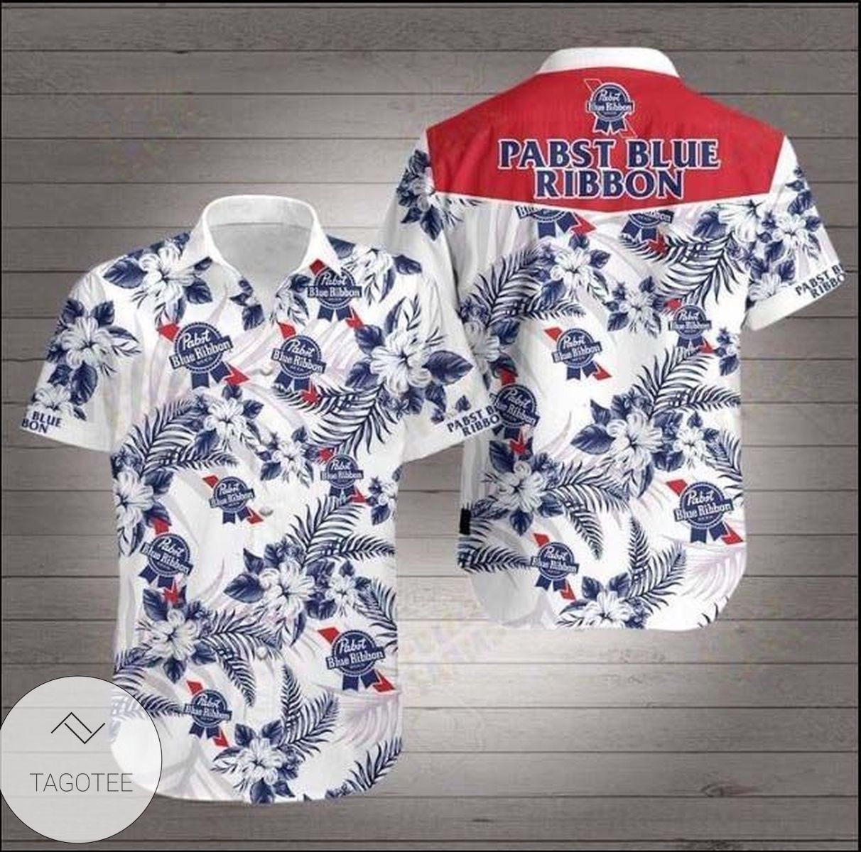 Pabst Blue Ribbon Hawaiian 3d Shirt Summer Button Up Shirt For Men Beach Wear Short Sleeve Authentic Hawaiian Shirt 2022