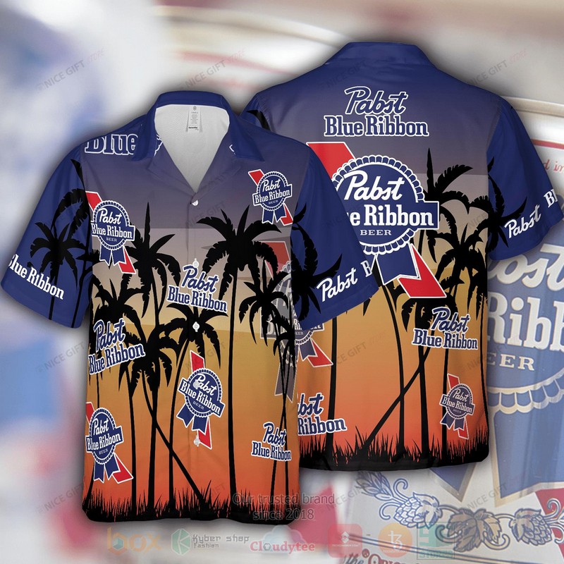 Pabst Blue Ribbon Hawaiian Beach Short