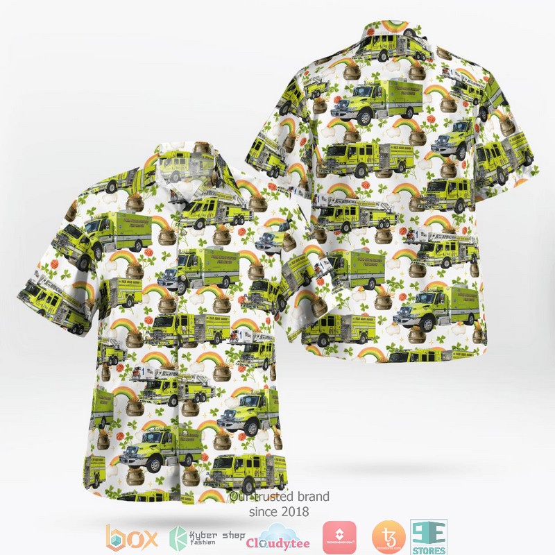 Palm Beach Gardens Fire Rescue Florida Ladder Hawaiian Shirt