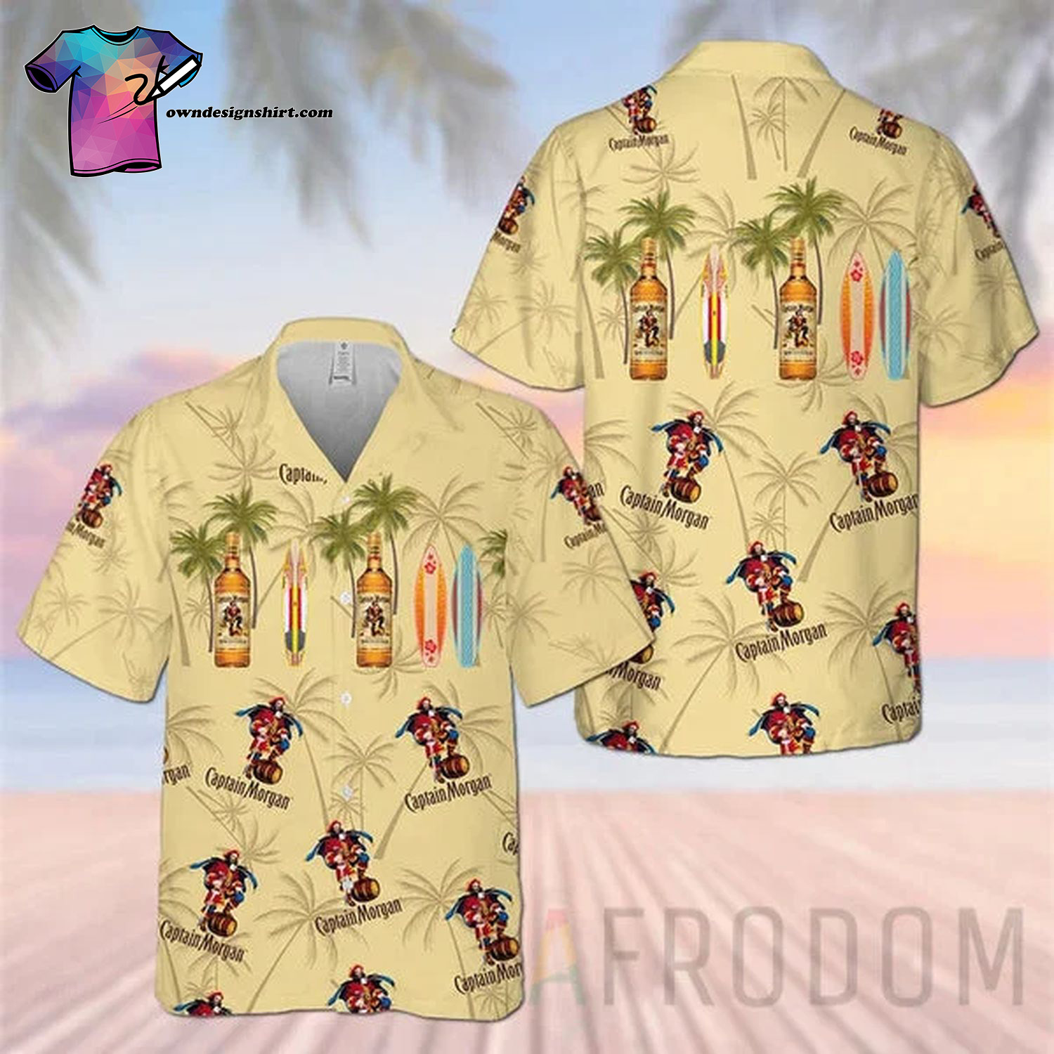 Palm Tree Army Boeing AH-64 Apache All Over Print Hawaiian Shirt