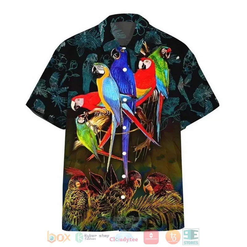 Parrot Aloha Beaches Hawaiian Shirt