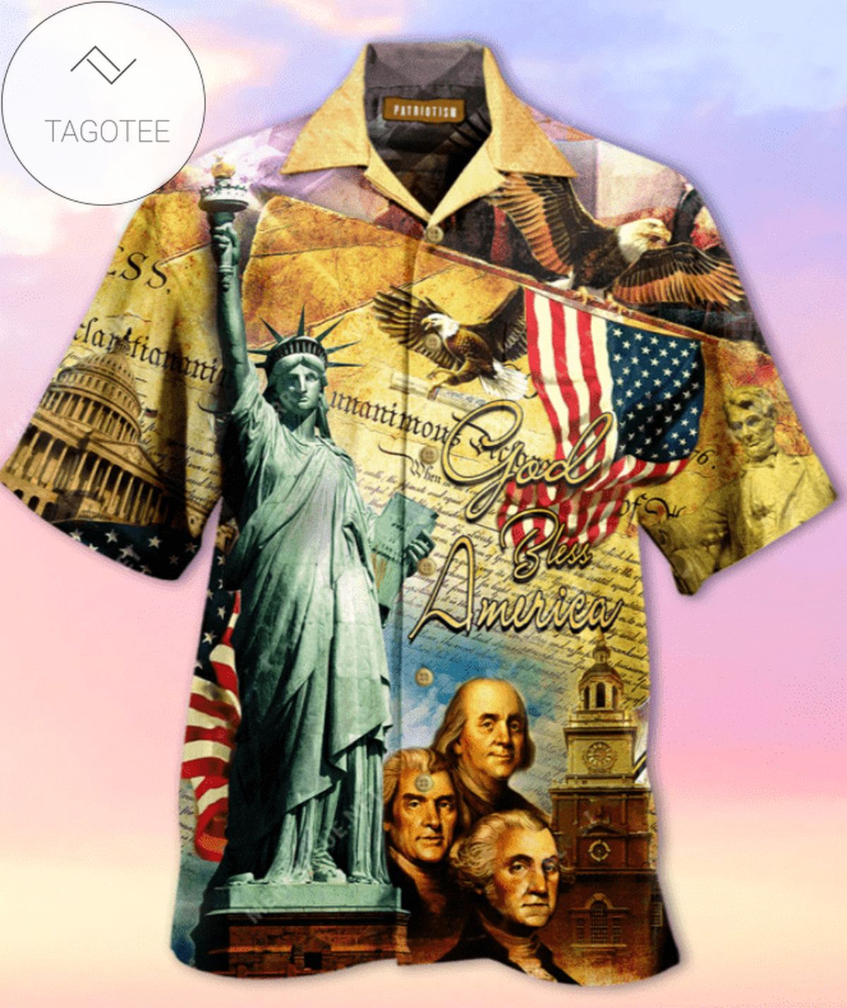 Patriotism American Eagle Colorful Good Quality Hawaiian Shirt