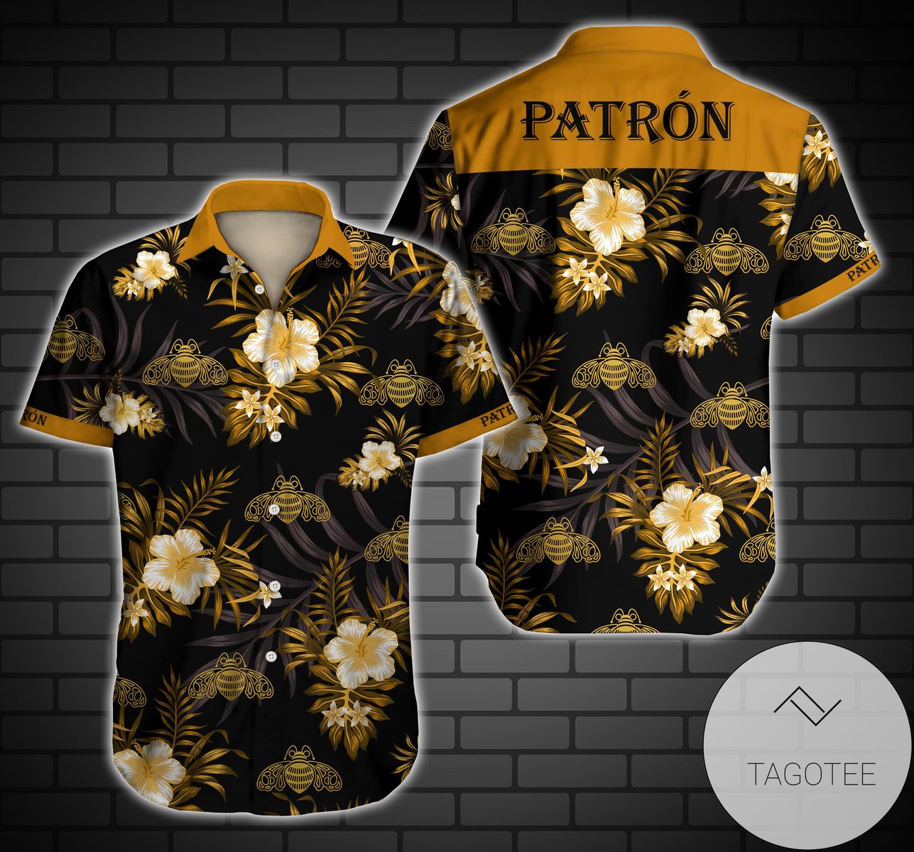 Patron Hawaii Shirt Graphic Print Short Sleeve Hawaiian Casual Shirt