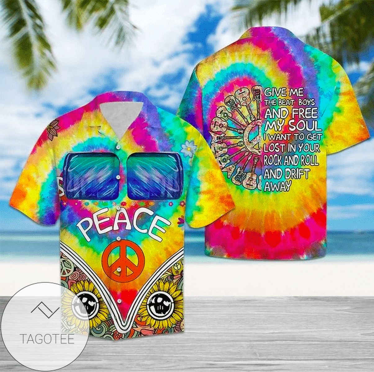 Peaceful Hippie Hawaiian Shirt