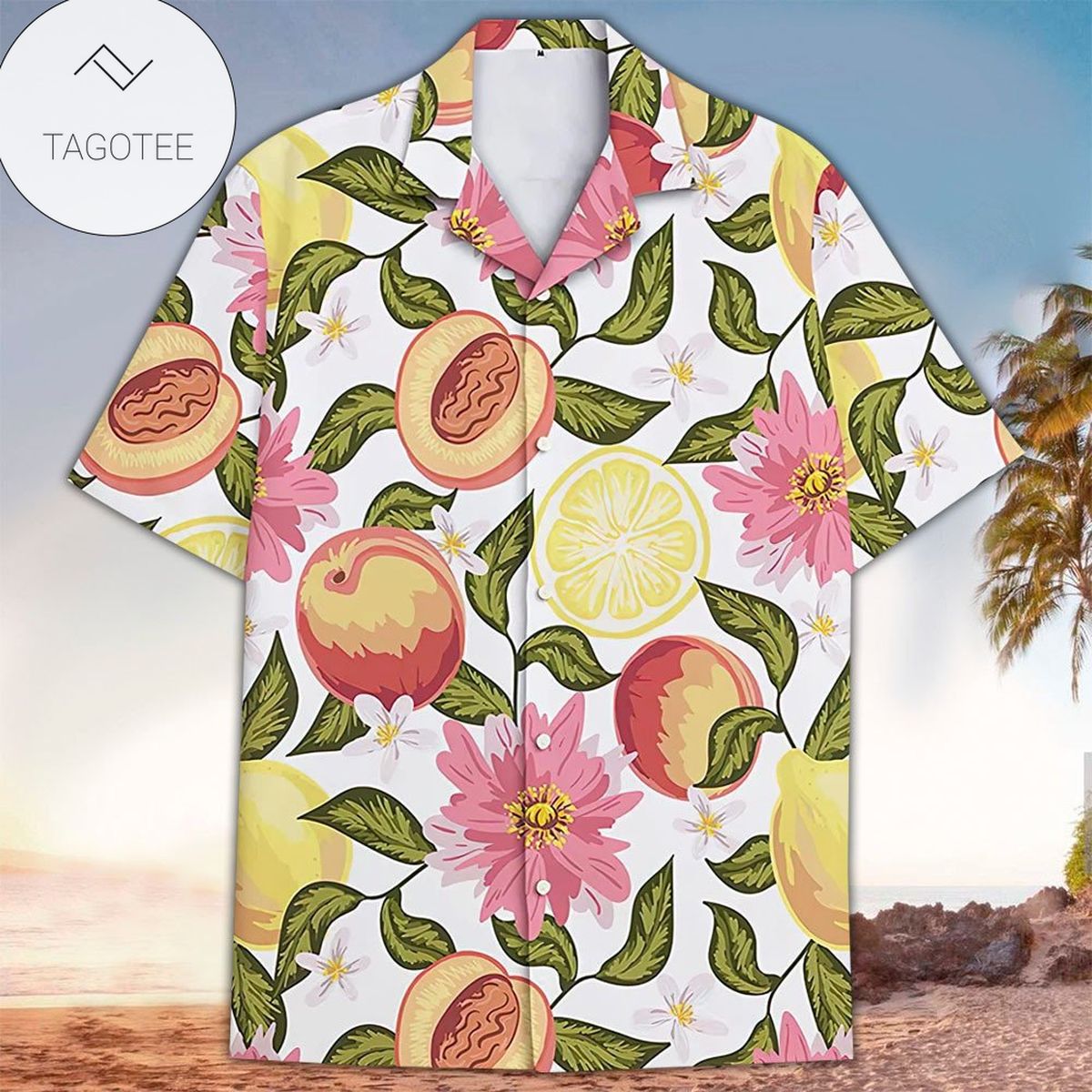 Peach Hawaiian Shirt Peach Lover Gifts