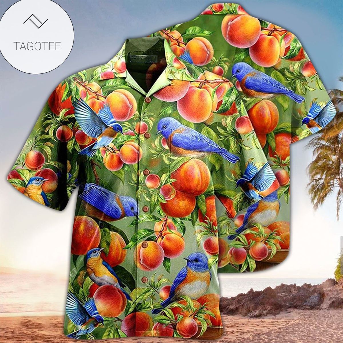 Peach Hawaiian Shirt Peach 3D Printed Shirt