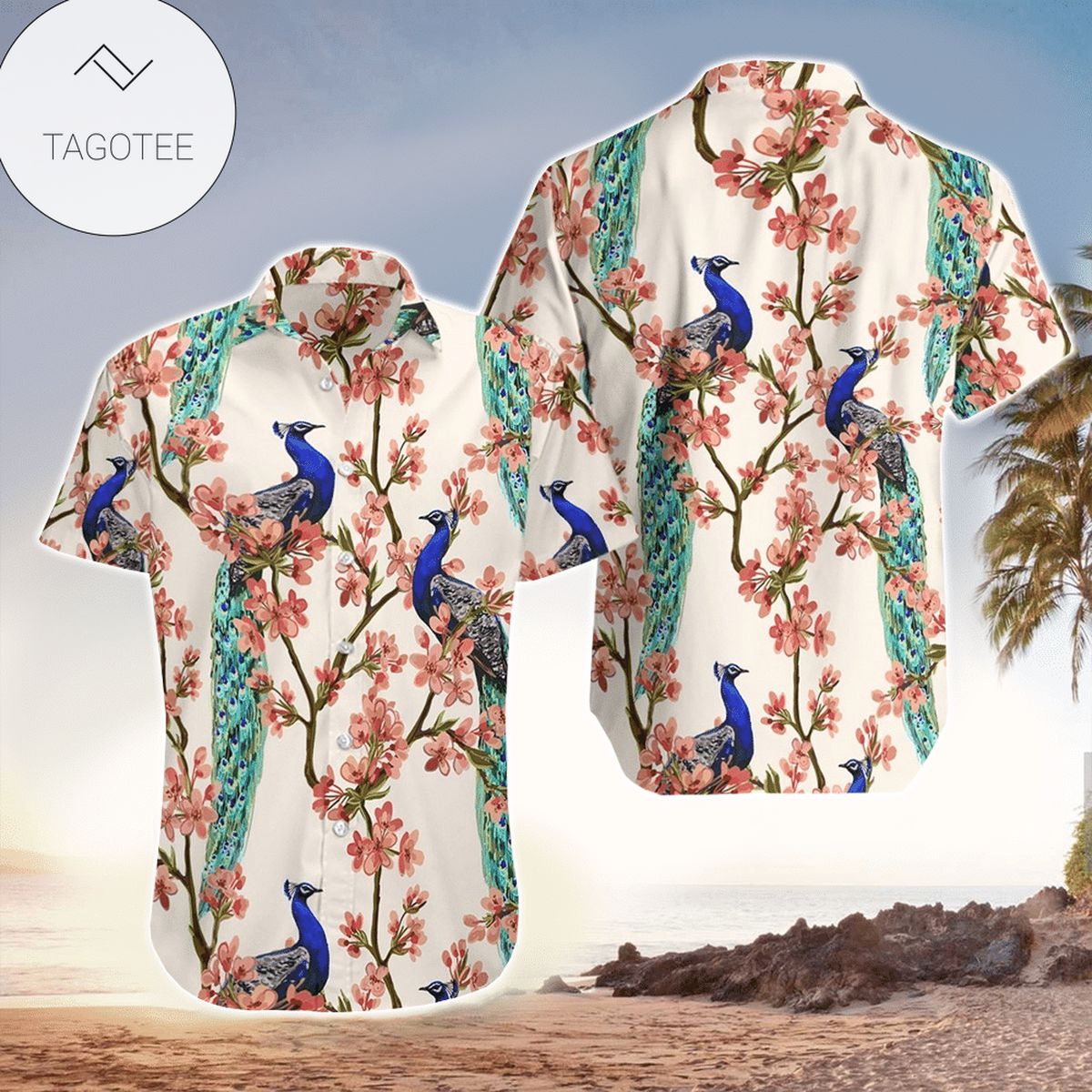 Peacock Hawaiian Shirt Perfect Peacock Clothing