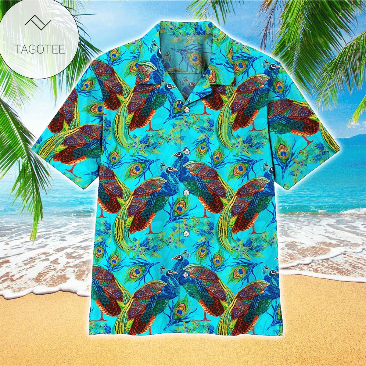 Peacock Hawaiian Shirt Perfect Peacock Clothing