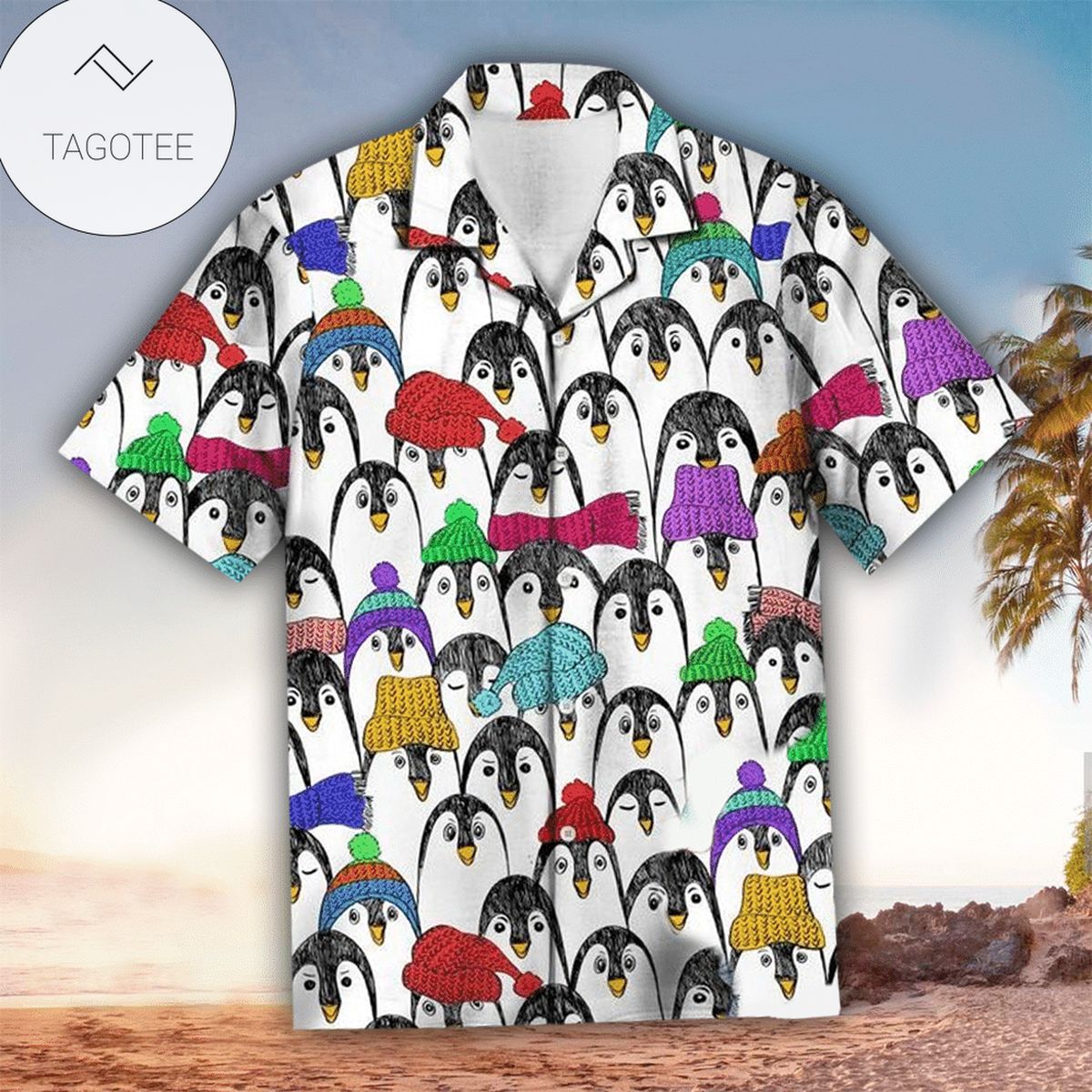 Penguin 3d Printed Hawaiian Shirt