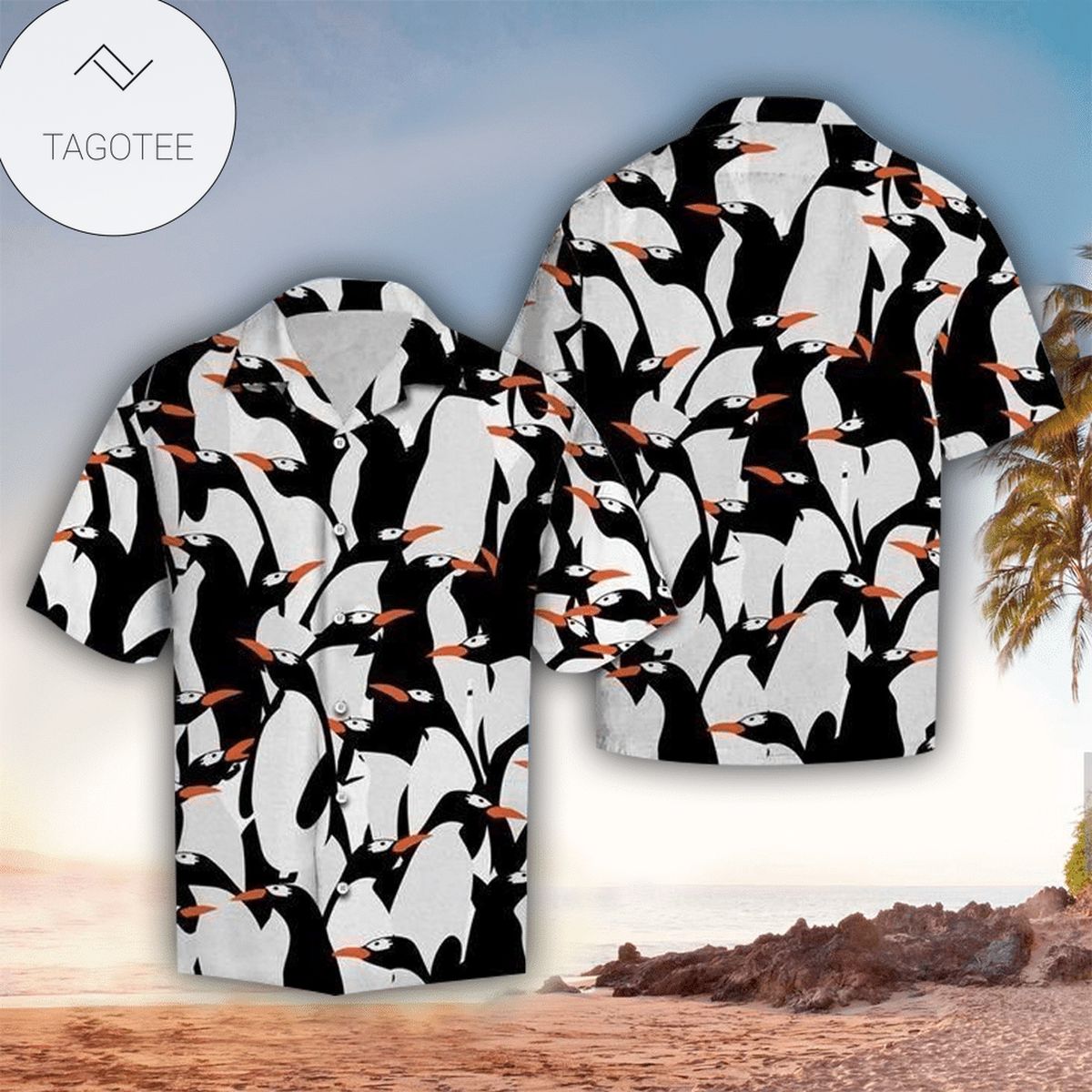 Penguin Family Hawaiian Shirt