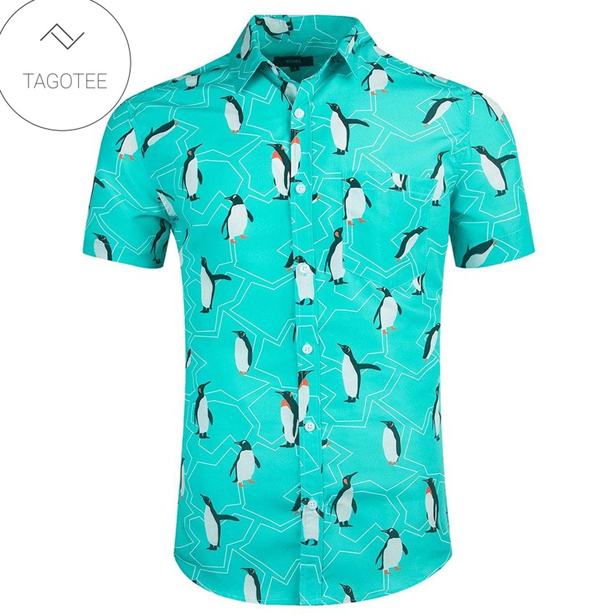 Penguin Hawaiian Shirt Penguin Button Up Shirt