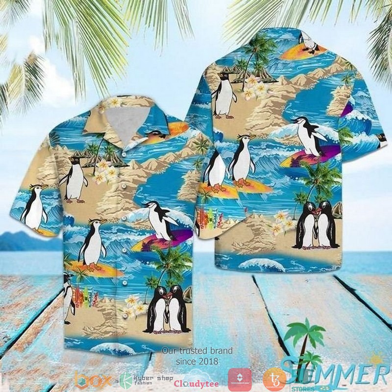 Penguins Tropical Hawaiian Shirt