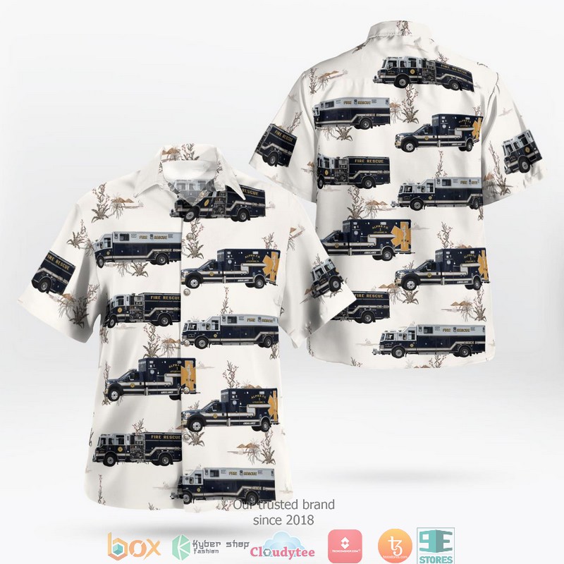 Penfield Volunteer Emergency Ambulance New York Fleet Hawaiian Shirt