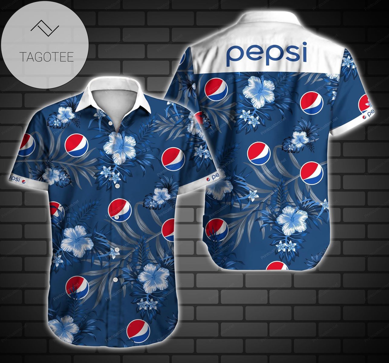 Pepsi Authentic Hawaiian Shirt 2022 Ver3 Summer Button Up Shirt For Men Beach Wear Short Sleeve Authentic Hawaiian Shirt 2022