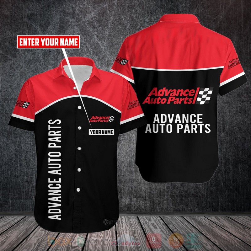 Personalized Advance Auto Parts black red custom Hawaiian shirt