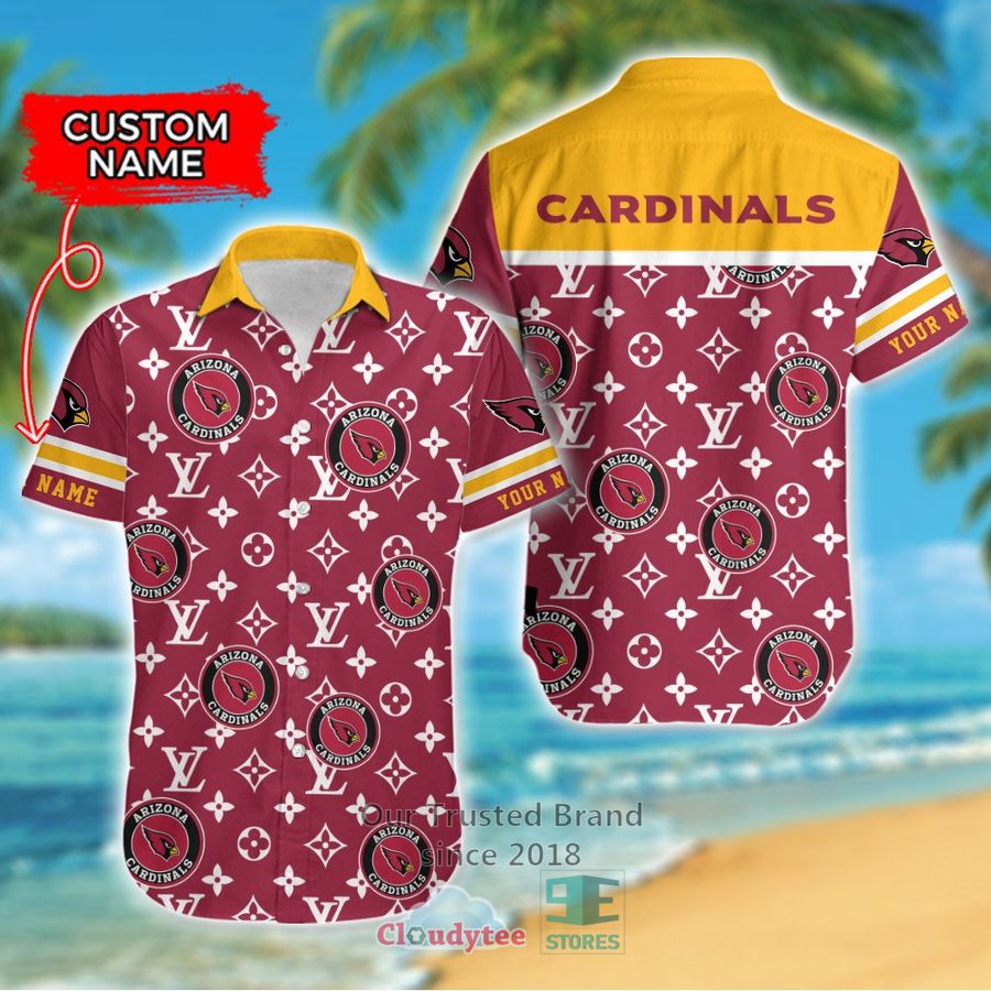 Personalized Arizona Cardinals Louis Vuitton Pattern Hawaiian Shirt