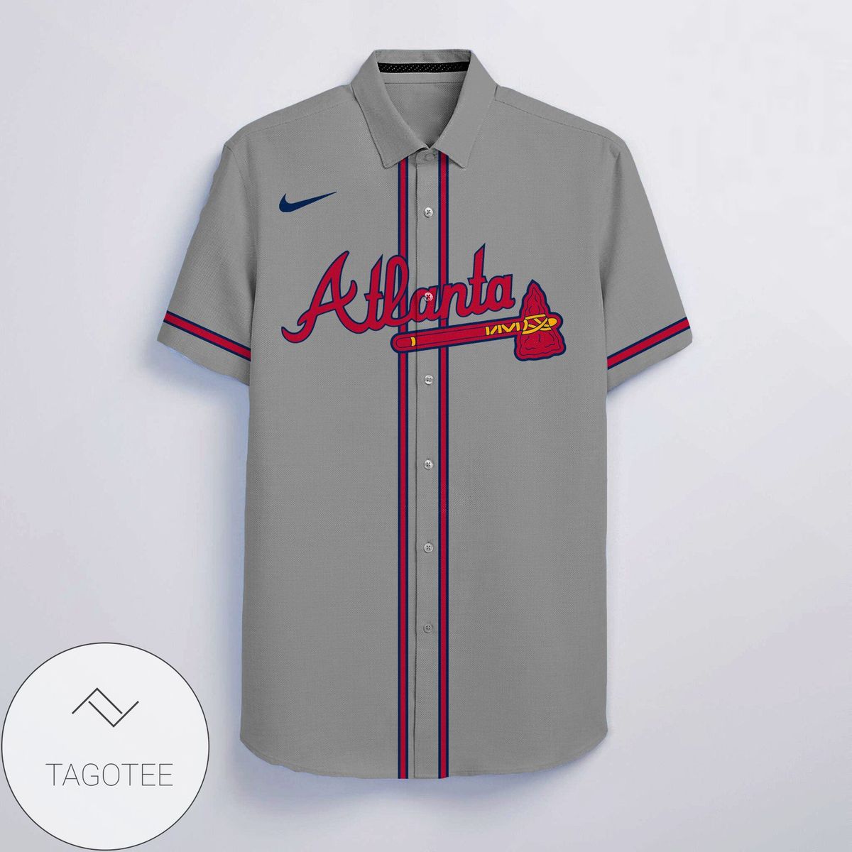 Personalized Atlanta Braves All Over Print 3D Hawaiian Shirt – Beige